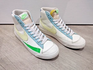 Nike Blazers Women Mid 77 - Sail Green & Blue - DQ0865 100 - UK 5.5 - Picture 1 of 11