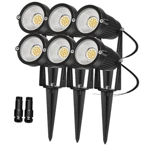 Luces de paisaje de bajo voltaje para exteriores: 7W 700LM LED blanco cálido - Paquete de 6 - Imagen 1 de 7