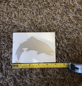 Simms Fly Fishing Sticker Decal Gray Silver Trout Approx 5" - Picture 1 of 1