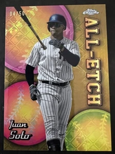 2024 Topps Chrome Logofractor Edition All Etch Gold Refractor 04/50 Juan Soto - Picture 1 of 2