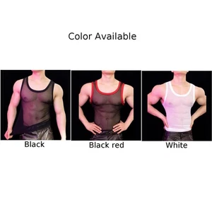 Stylish Mesh Sleeveless Vest for Men Perfect for Nightclubs and Parties - Picture 1 of 45