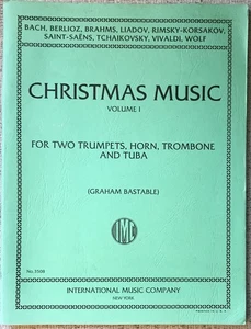 " CHRISTMAS MUSIC VOL. I FOR 2 TRUMPETS, HORN, TROMBONE AND TUBA " PB VG+ - Picture 1 of 1