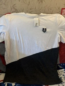 Jem Men’s Colorblocked Graphic T - Shirt, White, X-Large New - Picture 1 of 5