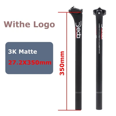 Tija de sillín de bicicleta de fibra de carbono 27,2/30,8/31,6 mm MTB/tubo de asiento de bicicleta de carretera 350/400 mm Foto 1 de 4