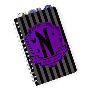 Addams Family Wednesday Nevermore Academy 5-Tab Spiral Notizbuch Mit 75 Blättern - Bild 1 von 8