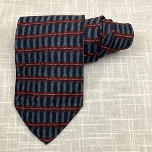 Corbata a rayas Geoffrey Beene 100 % seda para hombre roja negra gris 58"" de largo 4"" de ancho - Imagen 1 de 5
