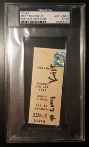 Krist Novaselic Nirvana Signed Phantom Ticket Stub 4/5/94 PSA/DNA AUTHENTIC AUTO - Picture 1 of 2