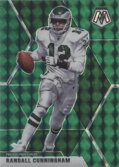 2020 Panini Mosaic - Randall Cunningham #161 Green Mosaic Prizm