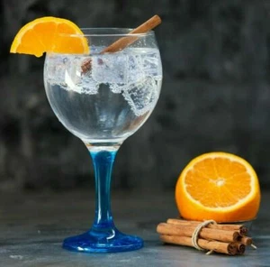 ¡Juego de 2 vasos globo cóctel gin tonic 650 ml AZUL pies! - Imagen 1 de 1