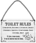 Blechschild Toilettenspruch "Toilet Rules" Geschenkidee