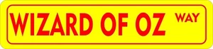 Letrero de calle WIZARD OF OZ WAY TODO METAL Ladrillo Amarillo Camino - Imagen 1 de 1