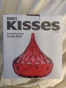 Hershey's Kisses Licensed Covered Candy Dish Ruby Crystal Kiss Valentines Red - Picture 1 of 1