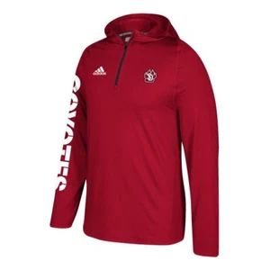 South Dakota Coyotes Adidas NCAA Men's Red Sideline 1/4 Zip Training Hoodie - Picture 1 of 1
