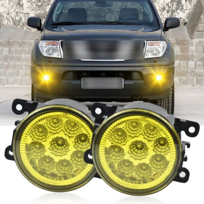 Pair For Nissan Frontier 2005-19 LED Front Bumper Fog Lights Lamp w/ Clear Lens - Image 1 of 4