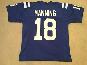 UNSIGNED CUSTOM Sewn Stitched Peyton Manning Indy Blue Jersey - M, L, XL, 2XL - Picture 1 of 2