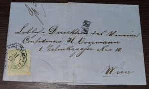 Serbien 1872, Prinz Mailand Briefmarke 35 Para, Solofrankatur, auf Brief nach Österreich - Bild 1 von 3