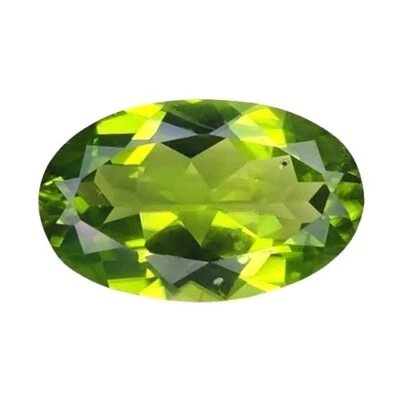 6.60 CTS green natural peridot oval cut loose gemstones " see video" - Image 1 of 3