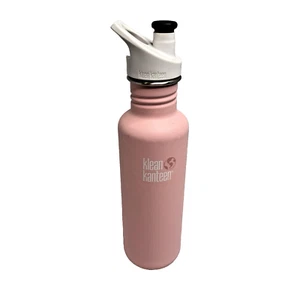 Klean Kanteen 27 Unzen Rosa Edelstahlflasche Weiß Sportverschluss Nicht Isoliert - Bild 1 von 17