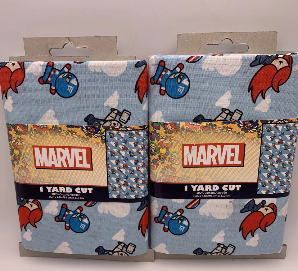 Marvel Comics Super Heroes 100 Cotton Fabric 1 Yard Mask Material