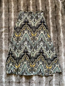 Studio Parisian Patterned 100% Cotton Maxi Skirt - Picture 1 of 3