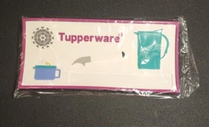 Tupperware Magnet Rectangle Large Logo Award Refrigerator Magnet Purple White ❤️ - Picture 1 of 4