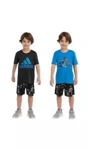 adidas Kids' Boys 3-piece Set T-Shirts and Short Black, Blue 2T| B19 - Picture 1 of 7