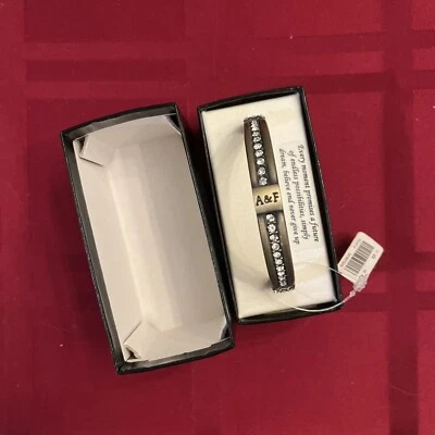 Abercrombie and Fitch A&F 手镯手镯 闪闪发光 水钻 复古 时尚 全新带标签 — 第 1/4 张图片