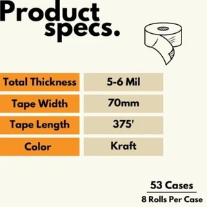 Reinforced Kraft Gummed Tape Water Activated Adhesive Tapes Choose: Size & Qty - Picture 1 of 14