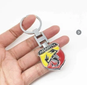 Abarth Portachiavi keychain Fiat 500 124 spider 695 595 IN METALLO - Picture 1 of 3