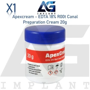 Dental Apexcream R00t Canal Preparation Colorless Cream Jar 20g Irrigation Agent - Imagen 1 de 3