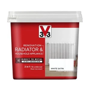 V33 Renovation Radiator & Household Appliance White Satin 750ml - Picture 1 of 1
