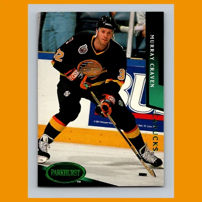 Murray Craven #208 1993 Parkhurst Emerald Ice Vancouver Canucks Hockey Card NHL - Image 1 of 3