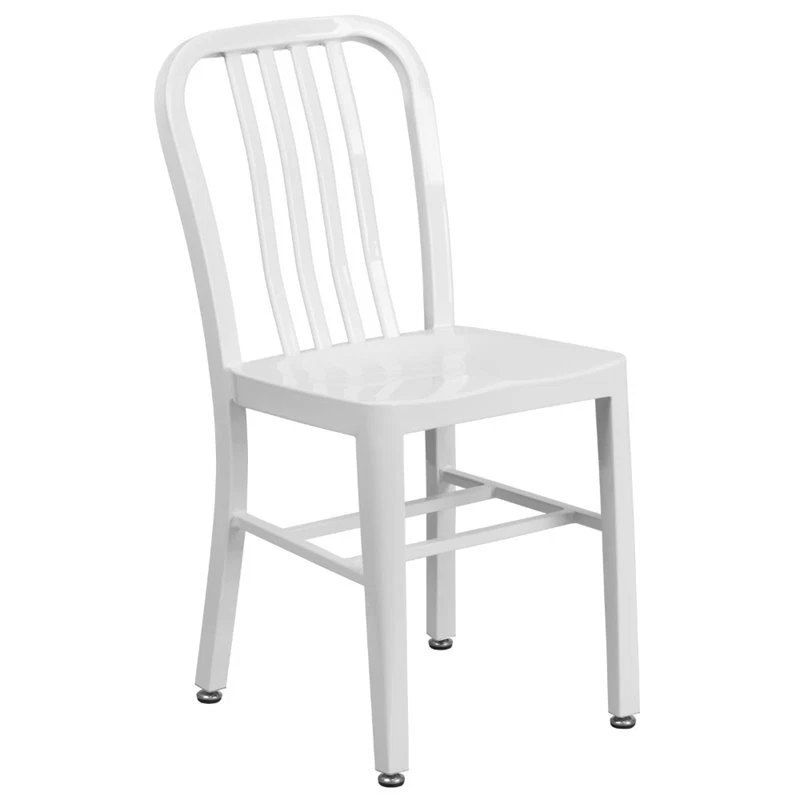 Flash Furniture White Metal Indoor-outdoor Chair Ch6120018wh