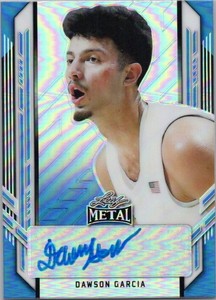 2021-22 Leaf Metal Basketball Dawson Garcia Black Refractor Auto /50