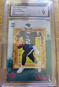 Jalen Hurts RC 2020 Panini Chronicles Gridiron Kings, Legacy, & Leaf Draft Gold - Picture 1 of 8