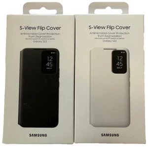 FUNDA ABATIBLE SAMSUNG GALAXY S22 S-VIEW INTELIGENTE VISTA CLARA - NEGRA o BLANCA - Imagen 1 de 16