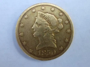 1850-O LIBERTY GOLD EAGLE $10 DOLLAR COIN PRE CIVIL WAR NEW ORLEANS RARE DATE - Picture 1 of 2