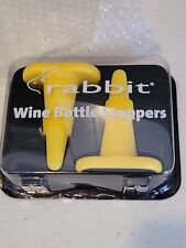 Set of 2 Wine Bottle Stoppers Yellow by Rabbit