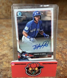 EDWARD OLIVARES 2018 BOWMAN CHROME #CPA-EO AUTO AUTOGRAPHS BLUE JAYS MINT - Picture 1 of 2