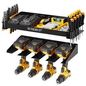 Power Tool Organizer Wall Mount - Heavy Duty Utility Storage Rack, Drill Rack... - Picture 1 of 6