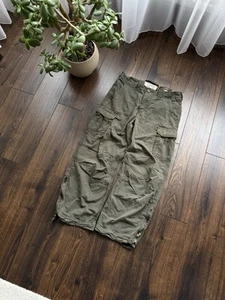 Y2K Abercrombie & Fitch Cargo Pants L Adjustable Paratrooper Fatigue Military - Picture 1 of 12