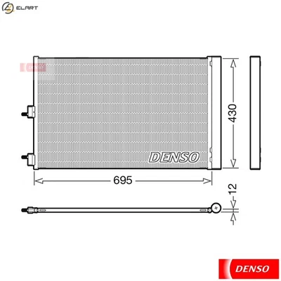 CONDENSER AIR CONDITIONING DCN17061 FOR MERCEDES-BENZ GLA-CLASS/SUV 2.0L 4cyl - Image 1 of 4