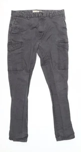 Next Men's Grey Cargo Trousers, Size 32, Casual Style - Picture 1 of 12