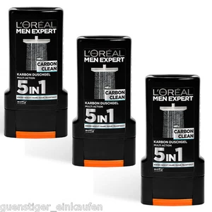 3x 250ml Loreal Men Expert Carbon Clean Karbon Duschgel 5 in 1 - Bild 1 von 1