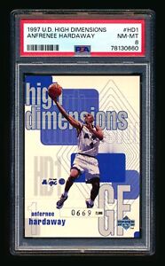 1997-98 UD ANFERNEE HARDAWAY HIGH DIMENSIONS #/2000 PSA 8! POP 1 ONLY 2 HIGHER!