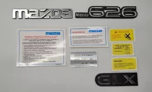 Mazda 626 GLX decals set and emblems - Picture 1 of 7
