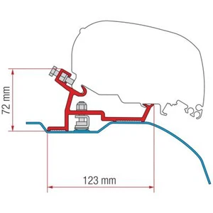 FIAMMA DUCATO BOXER JUMPER H2 KIT STAFFA ADATTATORE F65 F80 TENDA CAMPER CARAVAN - Foto 1 di 2