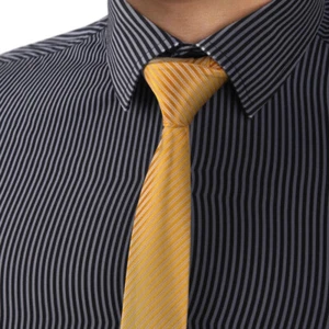 Dan Smith DAE1059 Gold Striped Perfect Gift Giving for Mens Skinny Tie Online - Picture 1 of 3