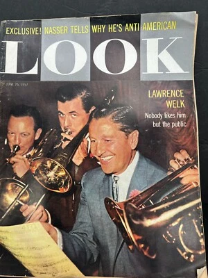 LOOK Magazine June 25 1957 Lawrence Welk Vol 21 No 25 sport science entertain - Image 1 of 4