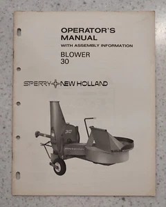 SPERRY NEW HOLLAND OPERATOR'S / OWNERS MANUAL - BLOWER 30 - Picture 1 of 2